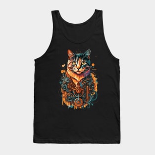 Futuristic Feline Tank Top